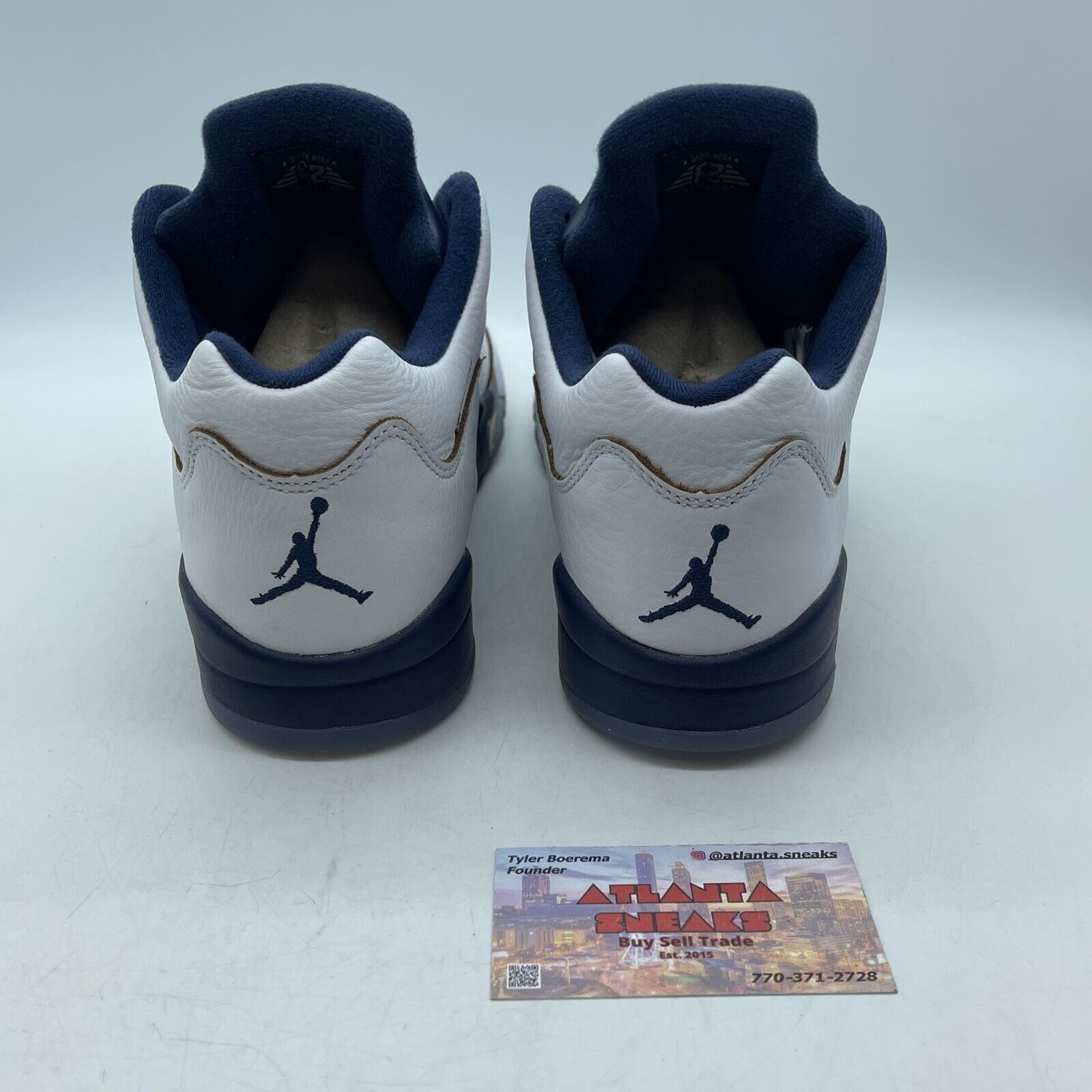 Size 8.5 - Air Jordan 5 Retro Low Dunk From Above Blue White Gold (819171-135)