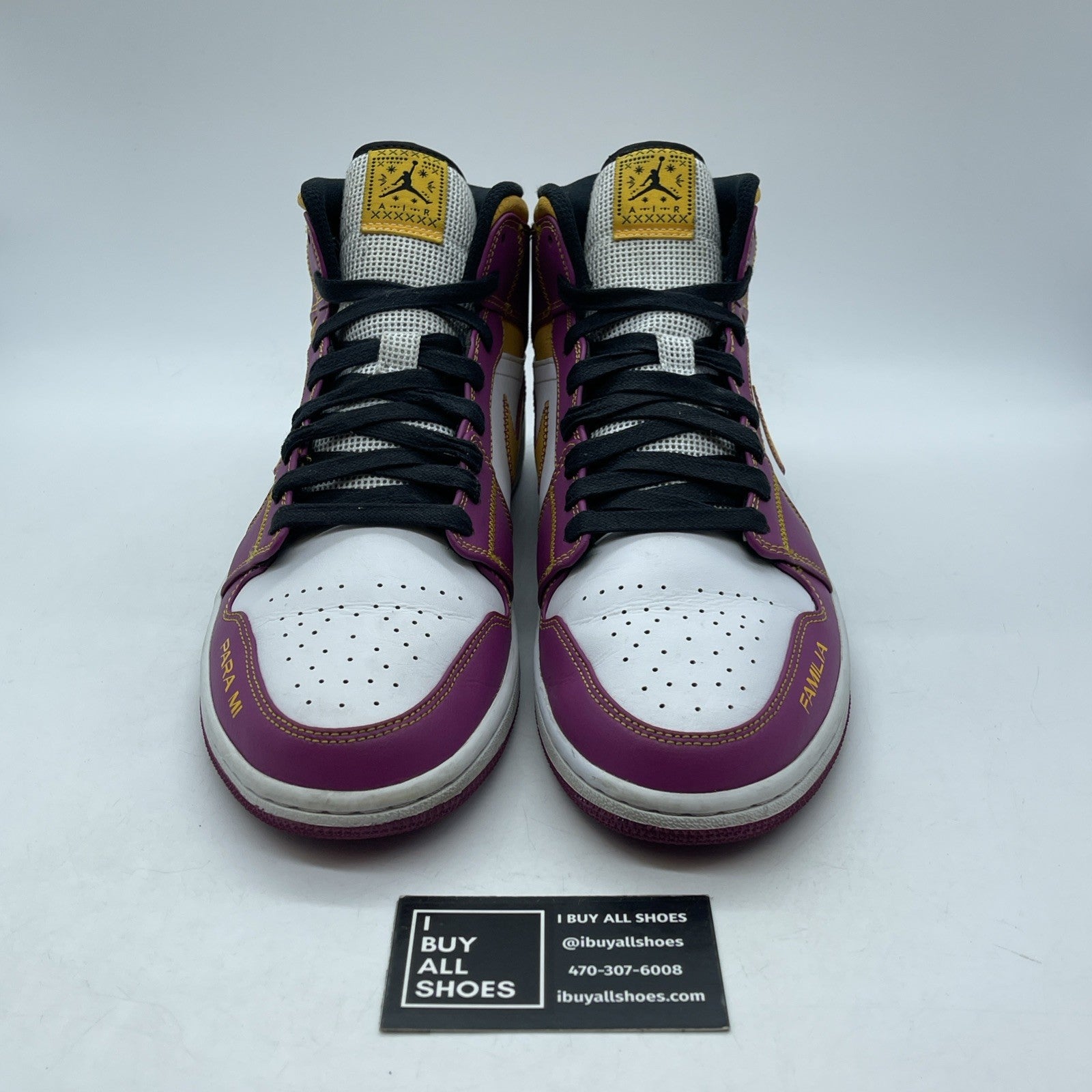 Size 11 - Air Jordan 1 Mid Día de Muertos White Purple Leather (DC0350-100)