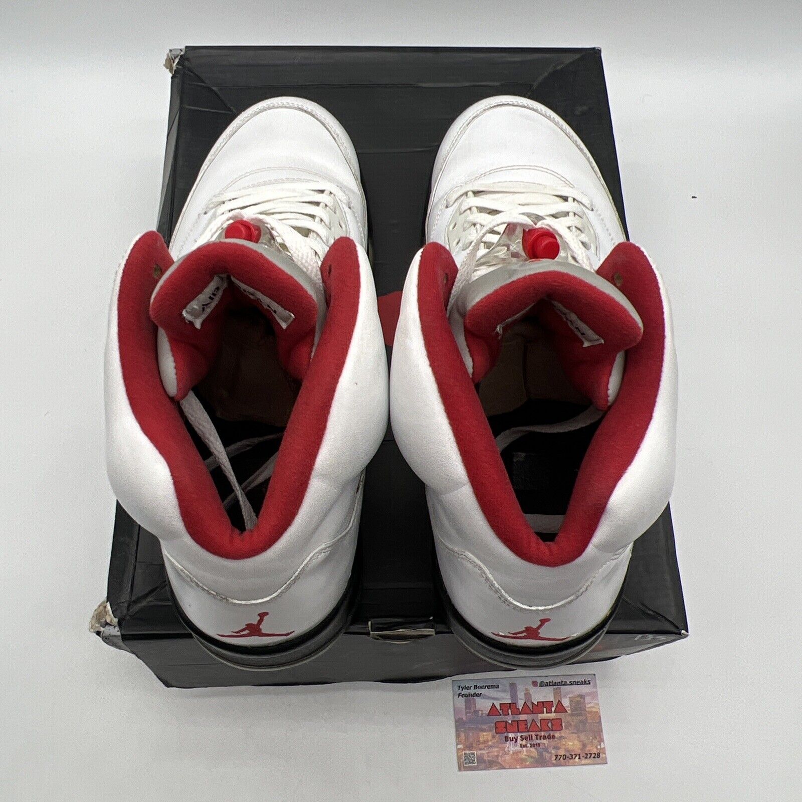 Size 11.5 - Air Jordan 5 Retro 2013 Fire Red Black White (136027-100)