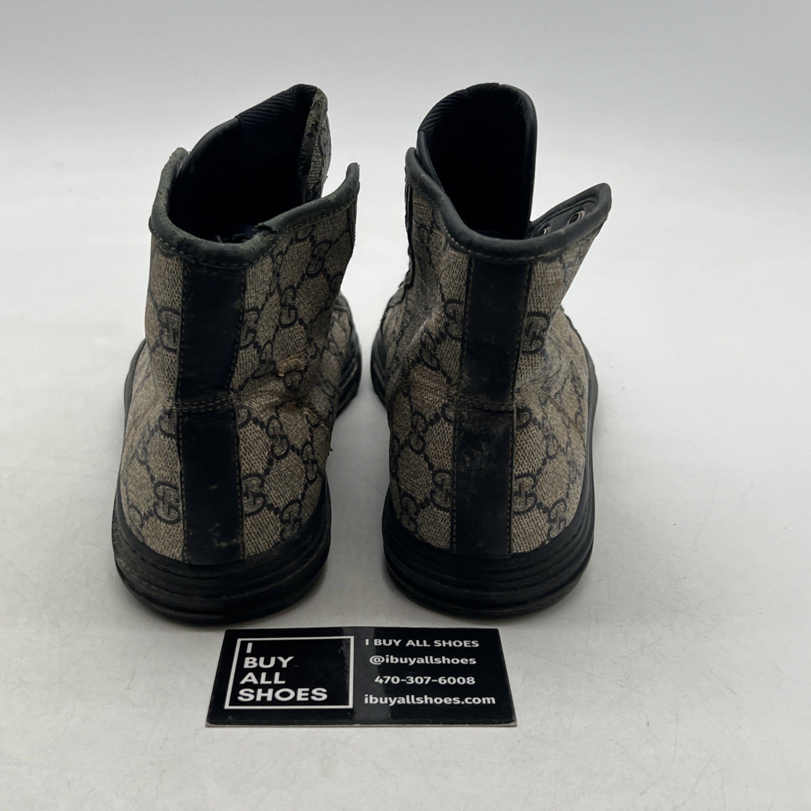 Size 6G - Gucci Shoes Sneakers Men High Top Navy Blue