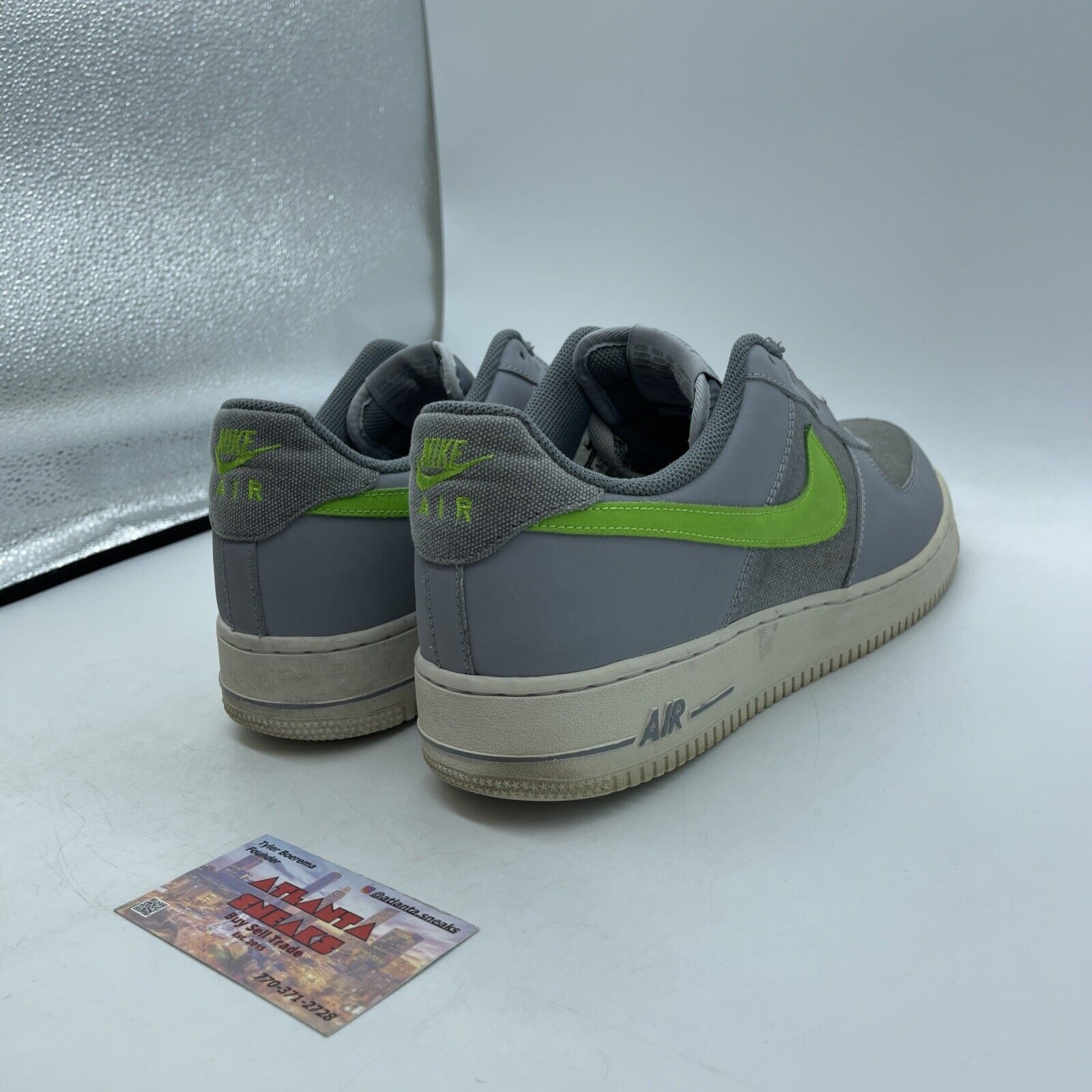 Size 11.5 - Nike Air Force 1 Low Wolf Grey Green (488298-009)