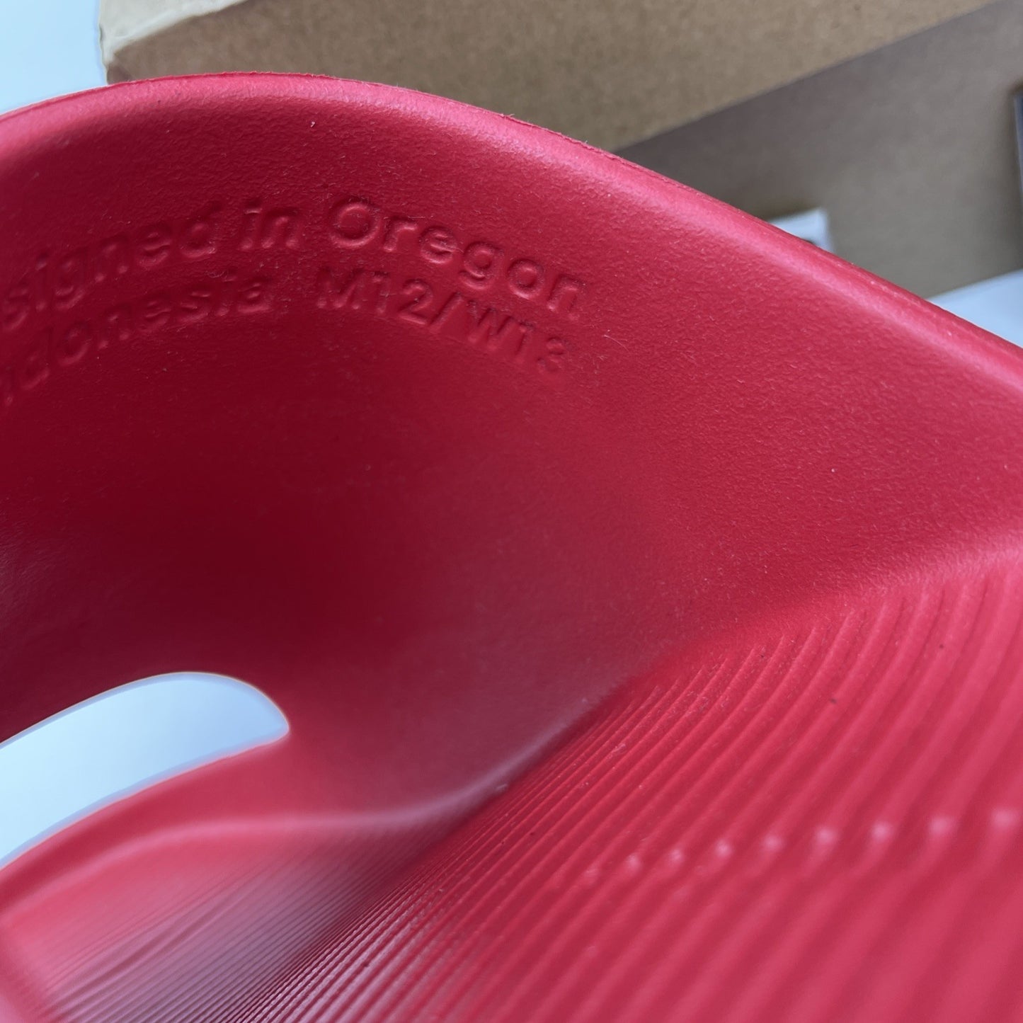 Size 12 - Nike Calm Men’s Slide, University Red Rubber (FD4116-600)