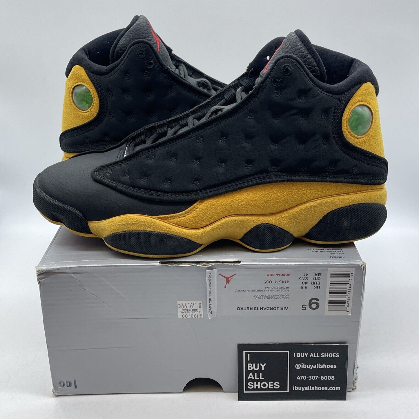 Size 9.5 - Air Jordan 13 Retro B-Grade Melo Class of 2002 Suede (414571-035)