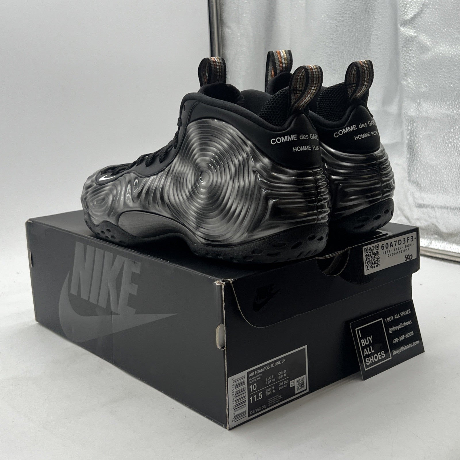 Size 10 - Nike Comme des Garçons Homme Plus x Air Foamposite One SP Cat Eye