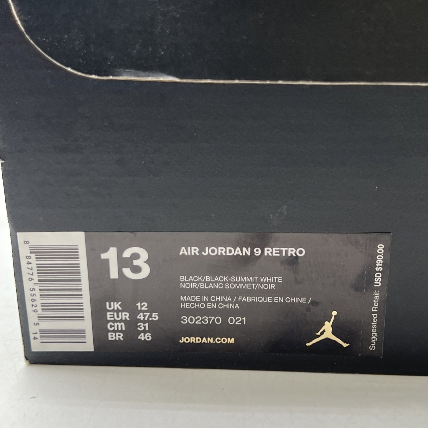 Size 13 - Air Jordan 9 Retro City of Flight (302370-021)
