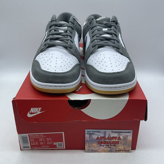 Size 11 - Nike Dunk Low Smoke Grey Gum White Brown Suede (FV0389-100)