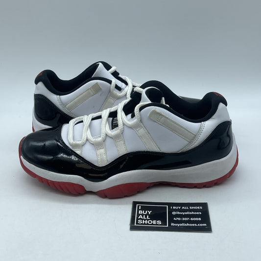 Size 8.5 - Jordan 11 Retro Low Concord Bred White Leather (AV2187-160)