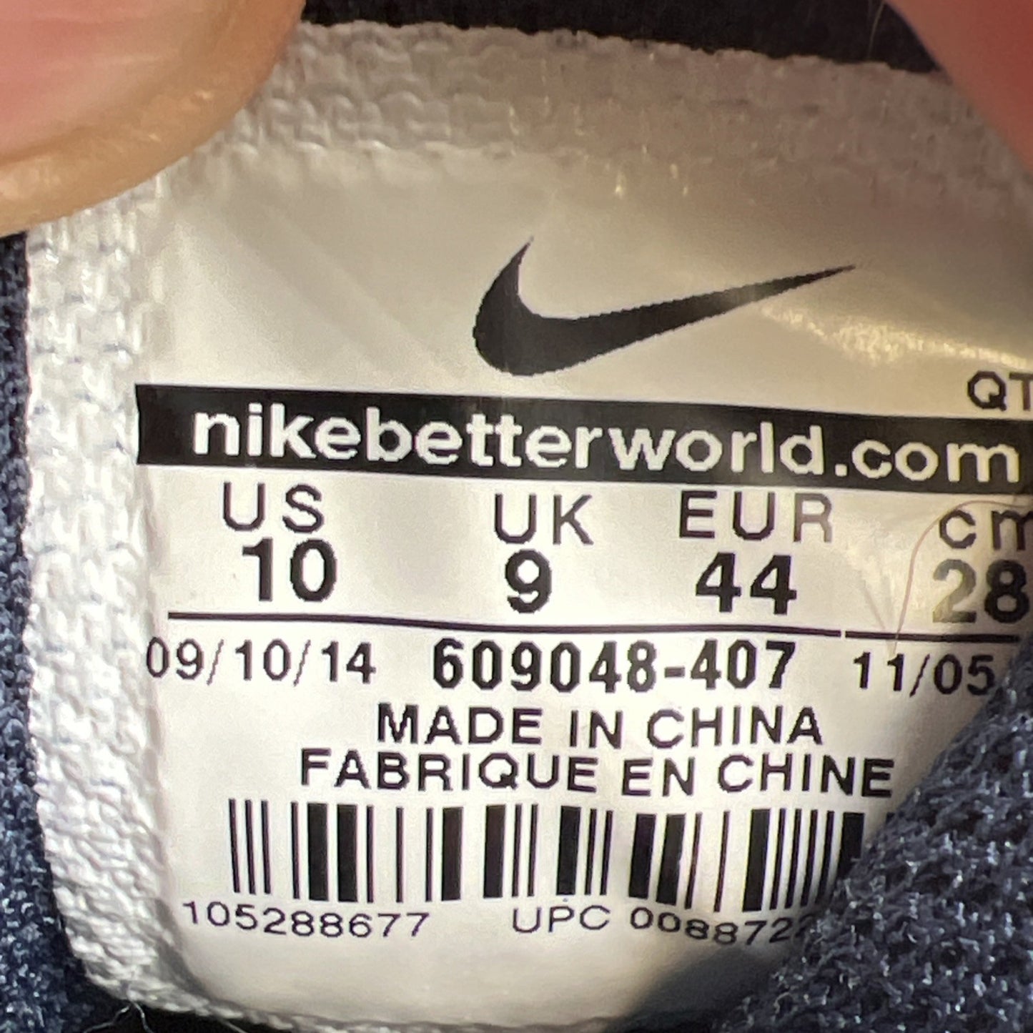 Size 10 - Nike Air Max 95 Obsidian Black (609048-407)