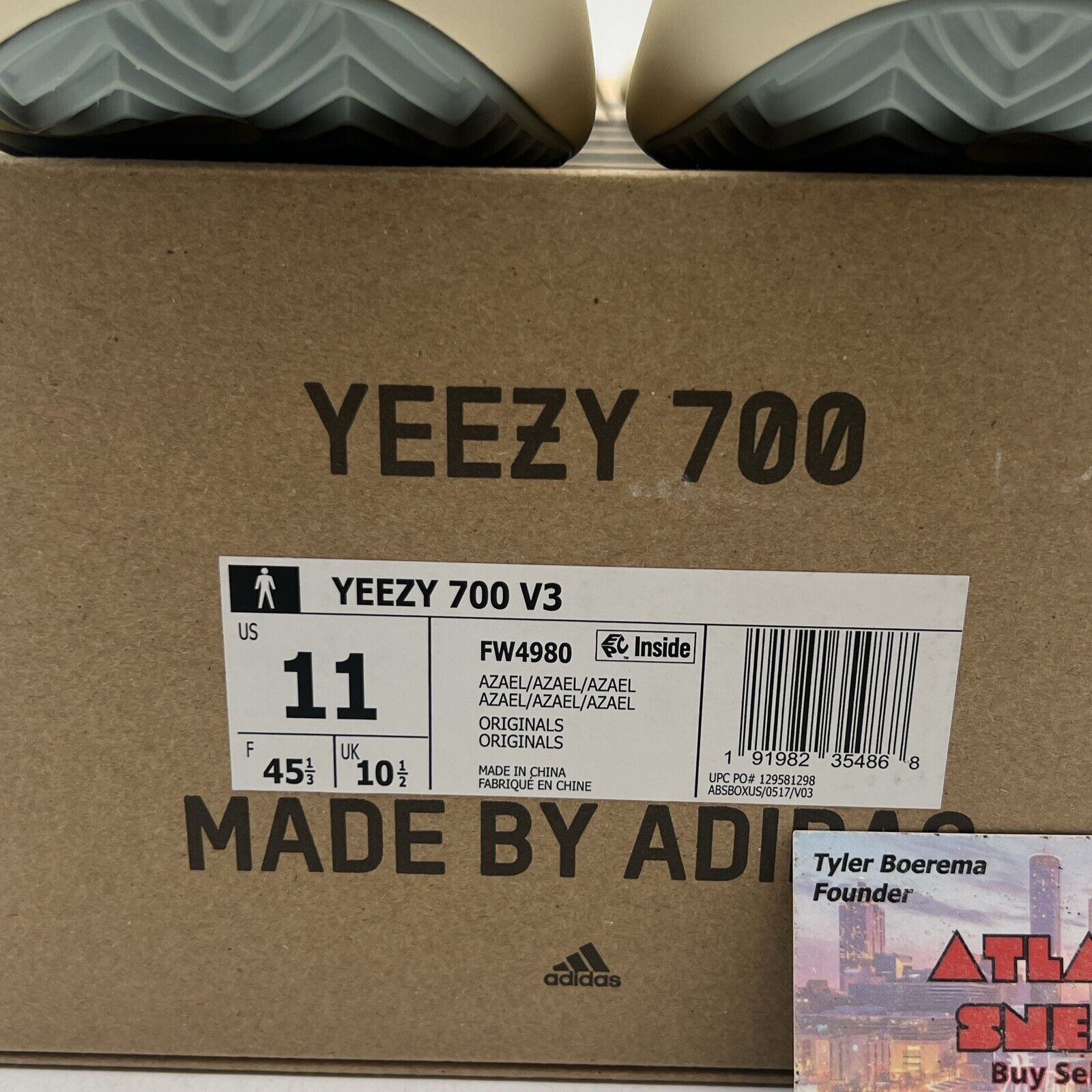 Size 11 - adidas Yeezy Boost 700 V3 Azael Black Cream (FW4980)