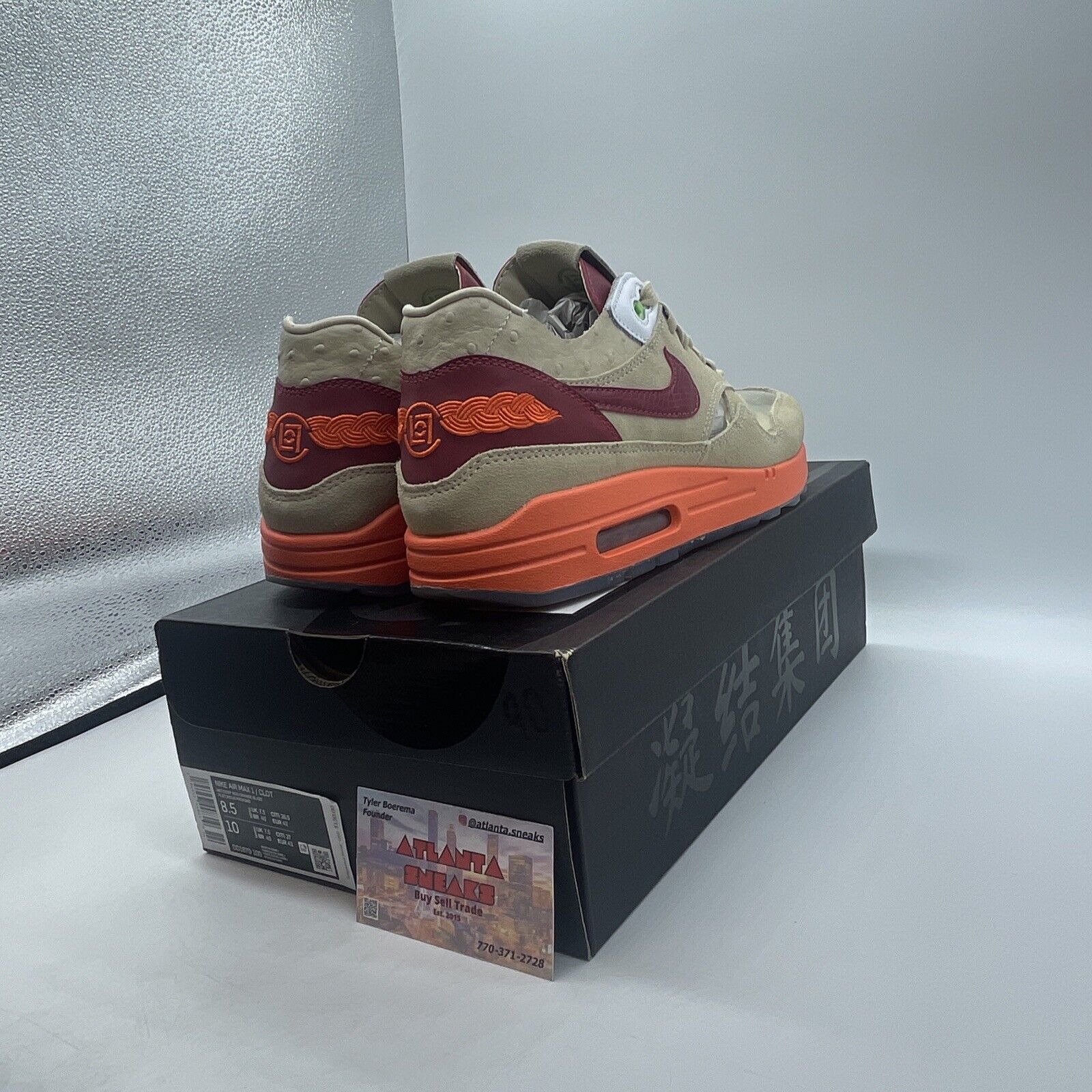 Size 8.5 - Nike CLOT x Air Max 1 2021 Kiss of Death Suede (DD1070-100)