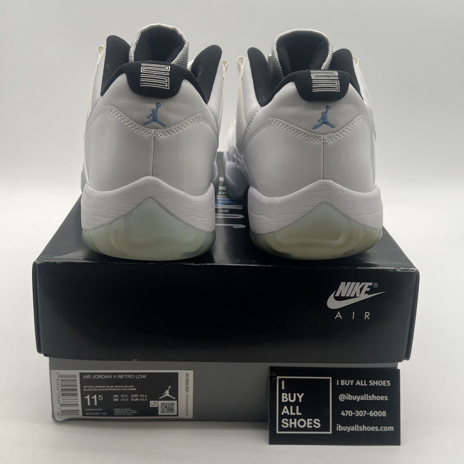 Size 11.5 - Air Jordan 11 Retro Low Legend Blue (AV2187-117)
