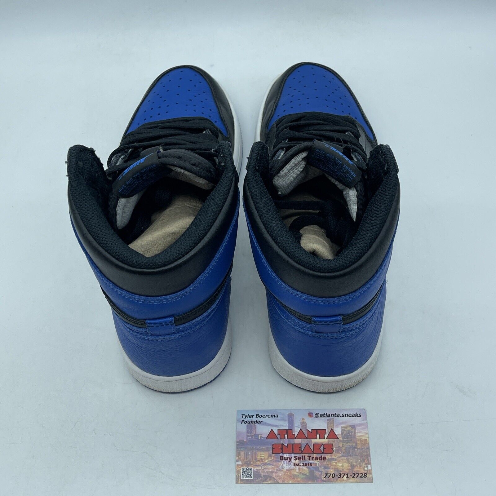 Size 8.5 - Jordan 1 Retro OG High Royal Black Blue Leather (555088-007)