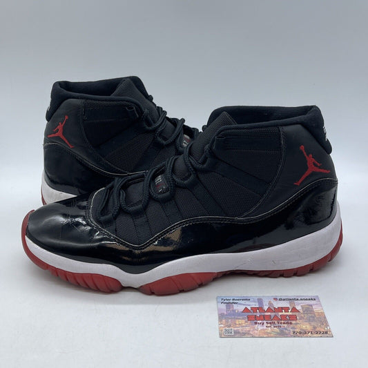 Size 11.5 - Jordan 11 Retro High Bred Red White Black Leather Suede (378037-061)