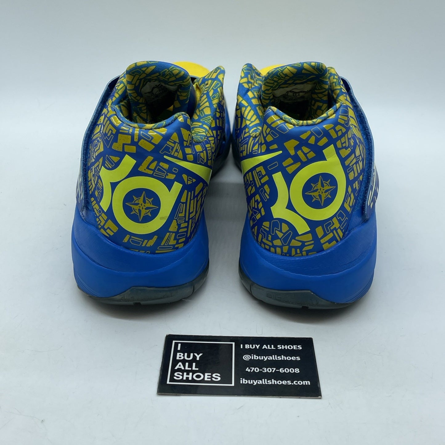 Size 13 - Nike Zoom KD 4 2012 Scoring Title Yellow Blue Leather (473679-703)