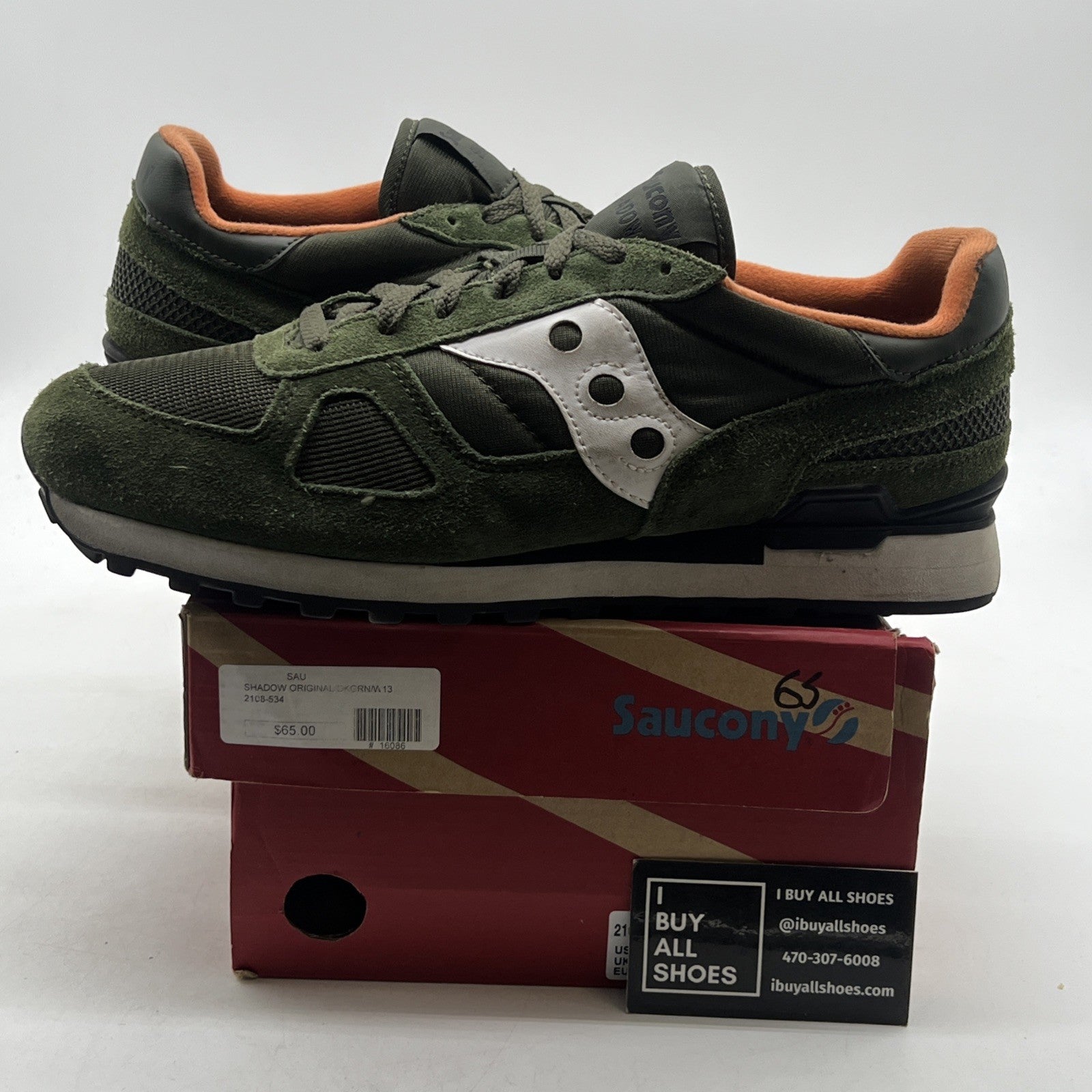 Size 13 - Saucony Shadow Shoes Green Athletic Sneakers Shoes (S2108-534)