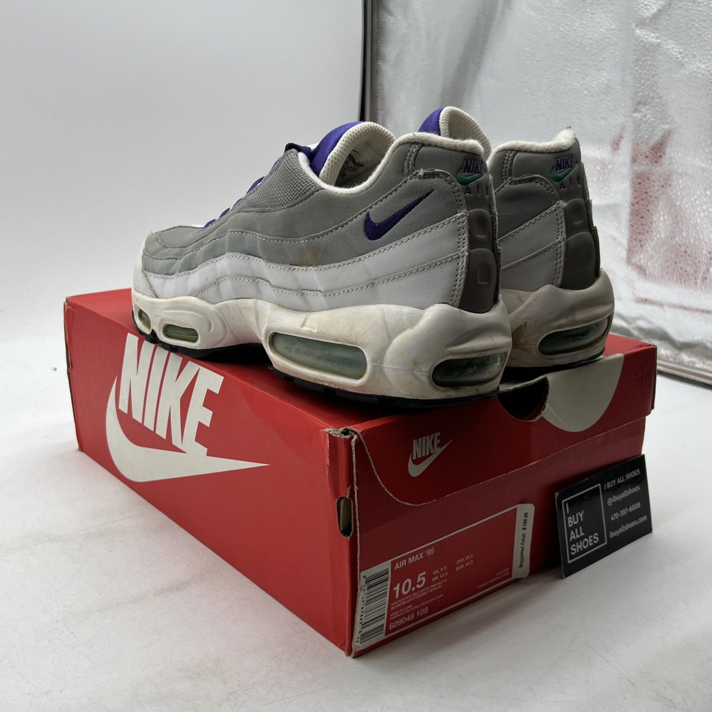 Size 10.5 - Nike Air Max 95 White (609048-108)