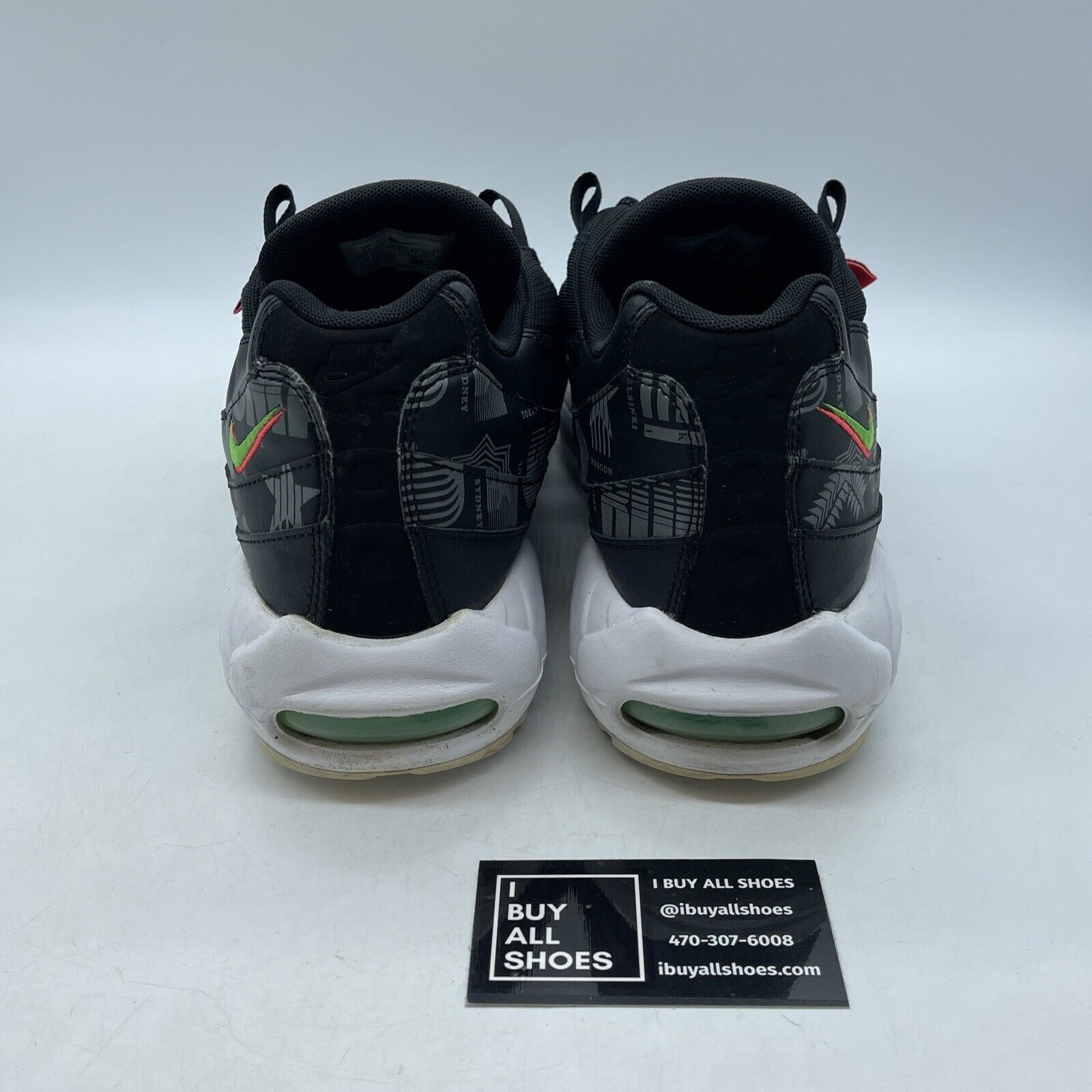 Size 13 - Nike Air Max 95 Worldwide Black Green Suede Leather (CQ9743-001)