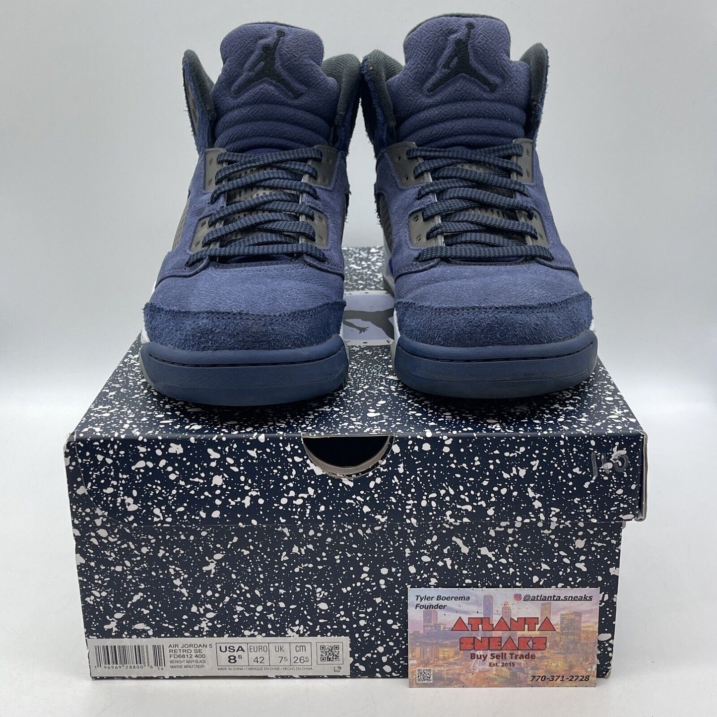 Size 8.5 - Air Jordan 5 Retro SE Midnight Navy Suede Leather (FD6812-400)