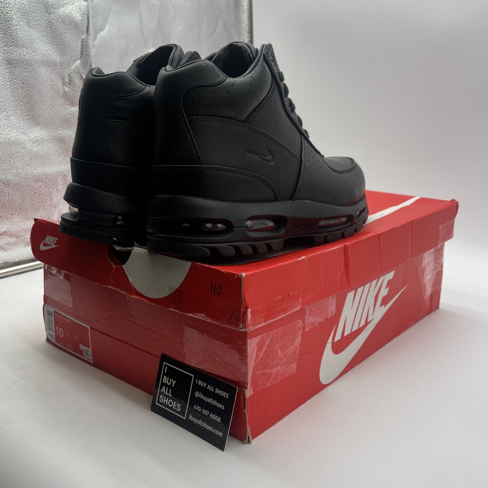Size 10 - Nike Air Max Goadome ACG Triple Black 2016 (865031-009)