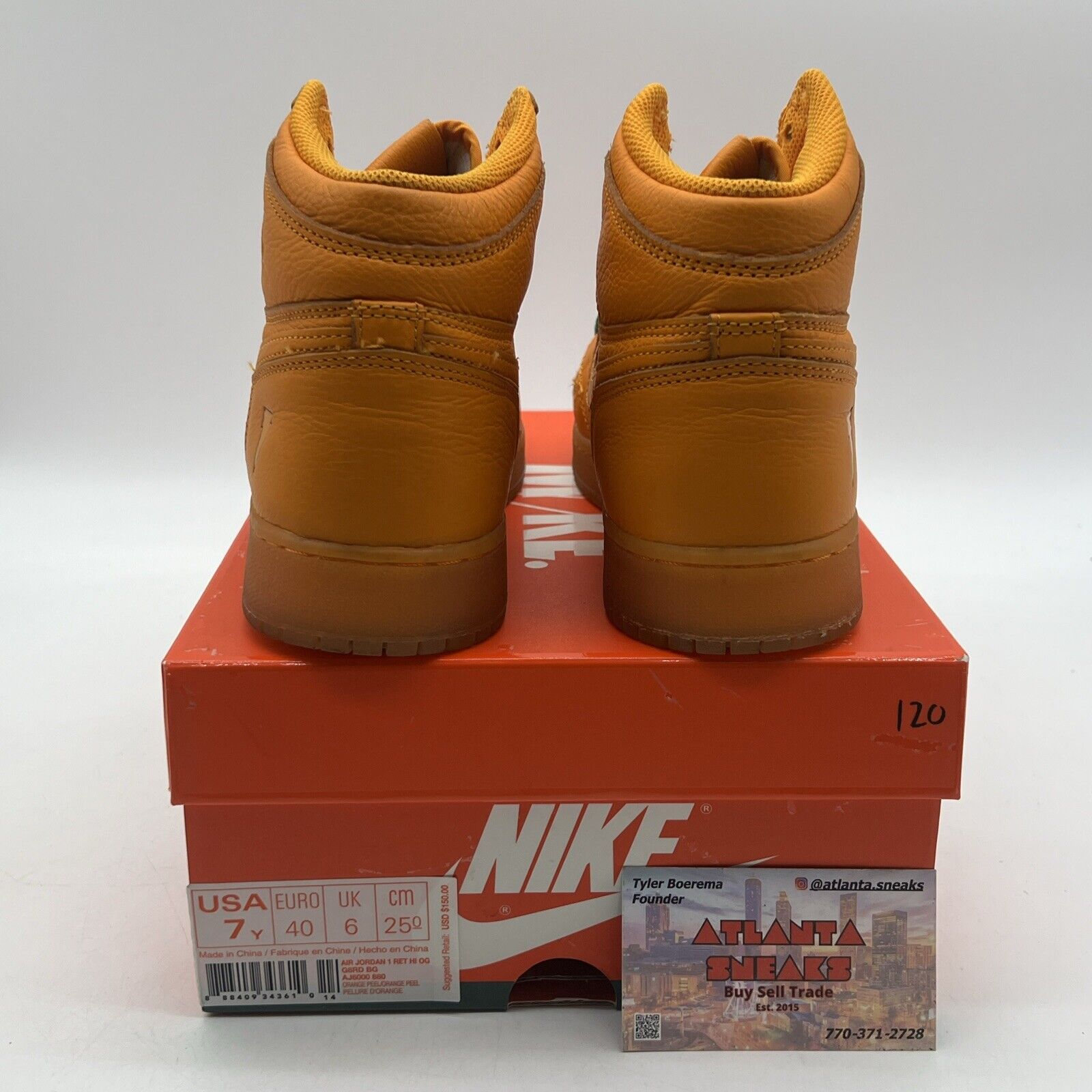 Size 7 (GS) - Jordan 1 Retro OG G8RD High Orange Peel (AJ6000-880)