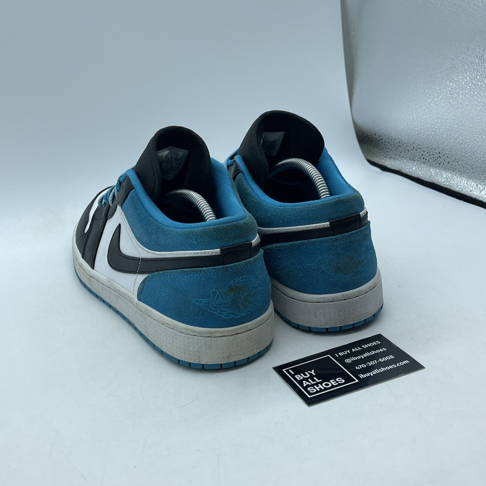 Size 12 - Air Jordan 1 SE Low Laser Blue White Black Suede (CK3022-004)