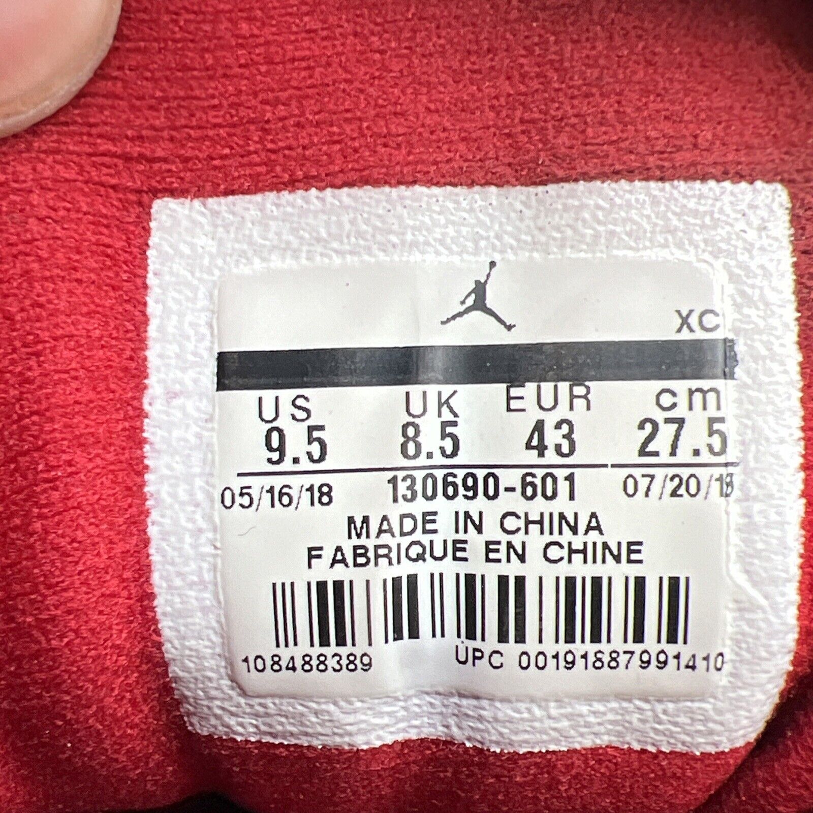 Size 9.5 - Air Jordan 12 Retro Gym Red (130690-601)