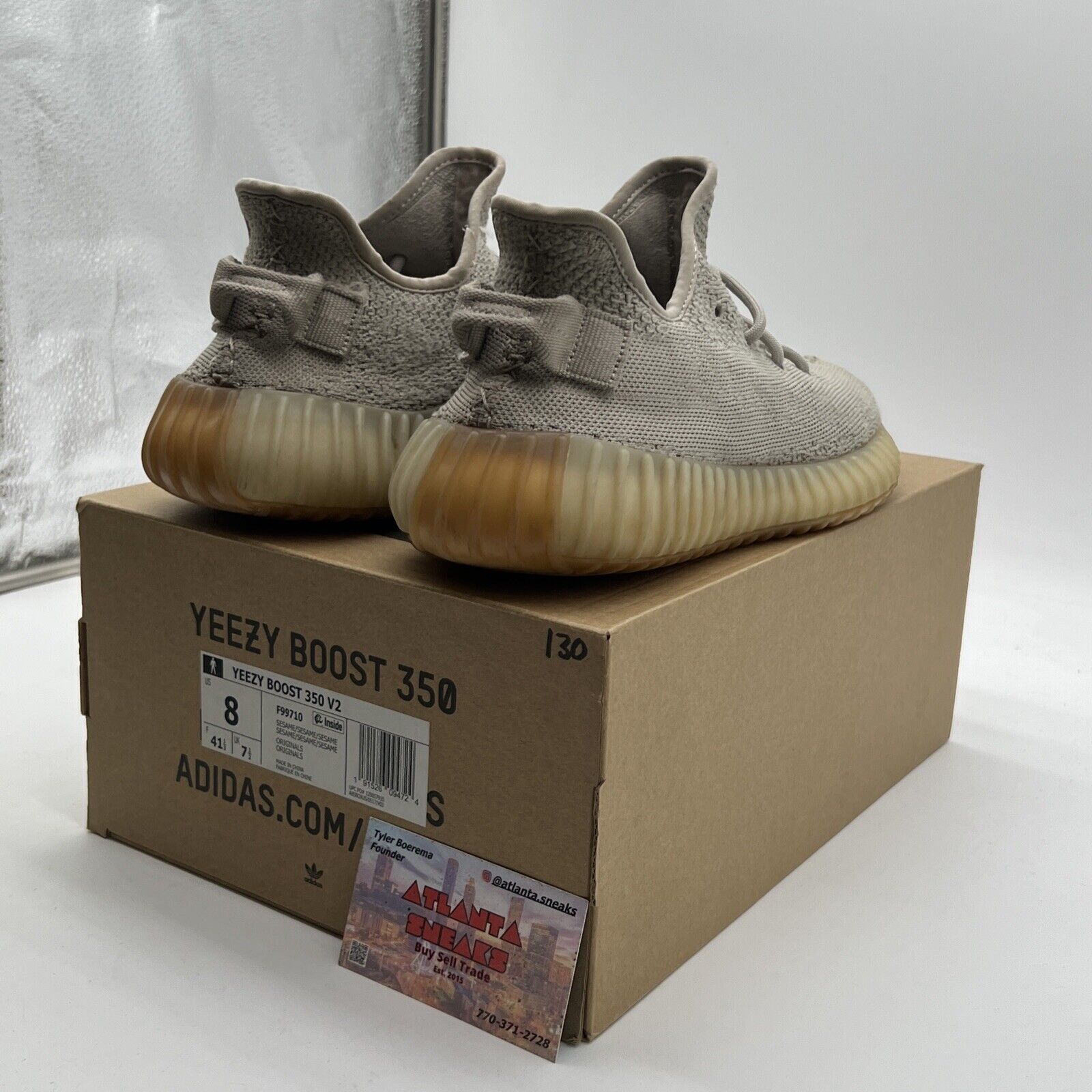 Size 8 - adidas Yeezy Boost 350 V2 Low Sesame (F99710)