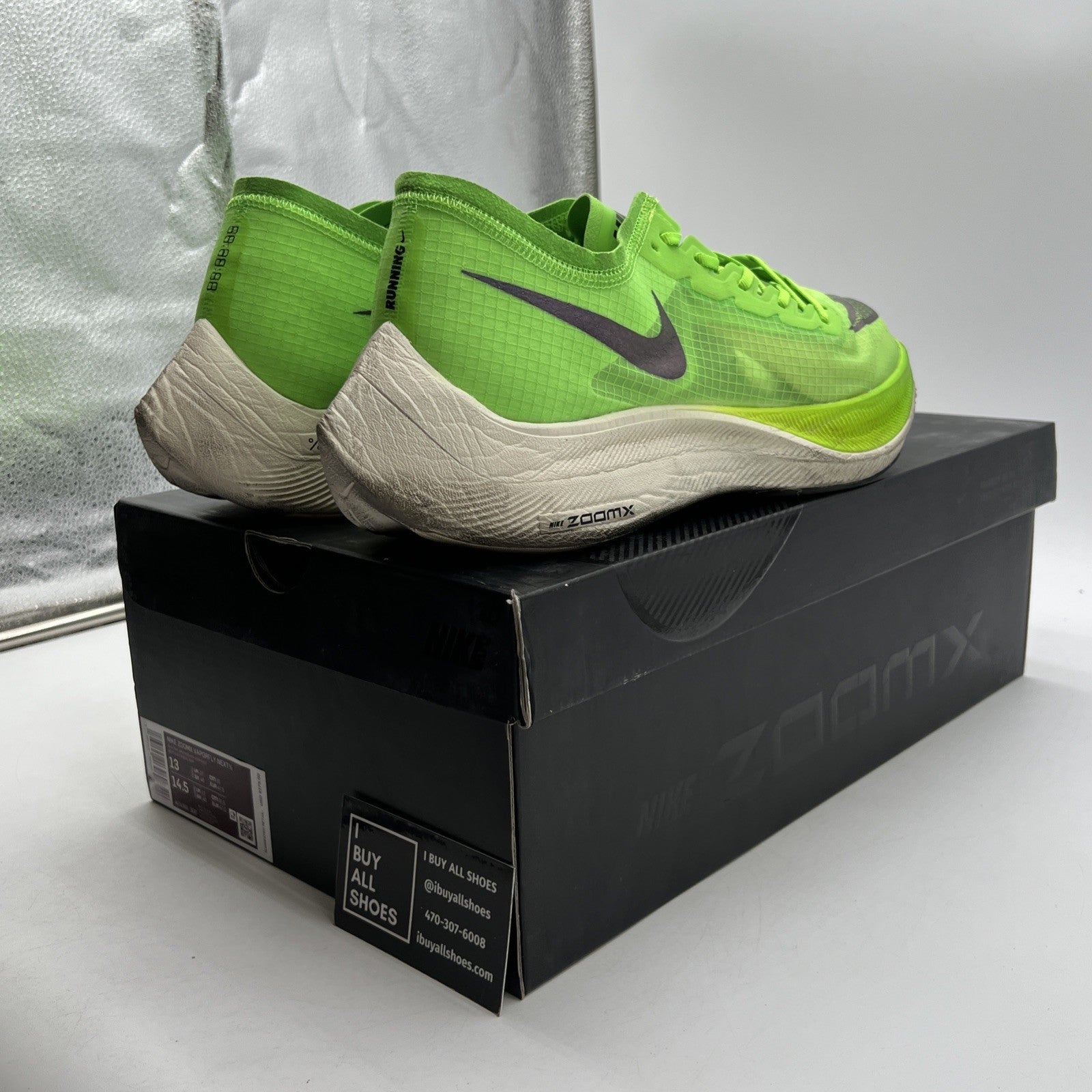 Size 13 - Nike ZoomX Vaporfly NEXT% Electric Green (AO4568-300)