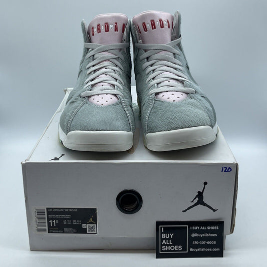 Size 11.5 - Air Jordan 7 Retro SE Hare 2.0 Grey Pink Suede Leather ( CT8528-002)