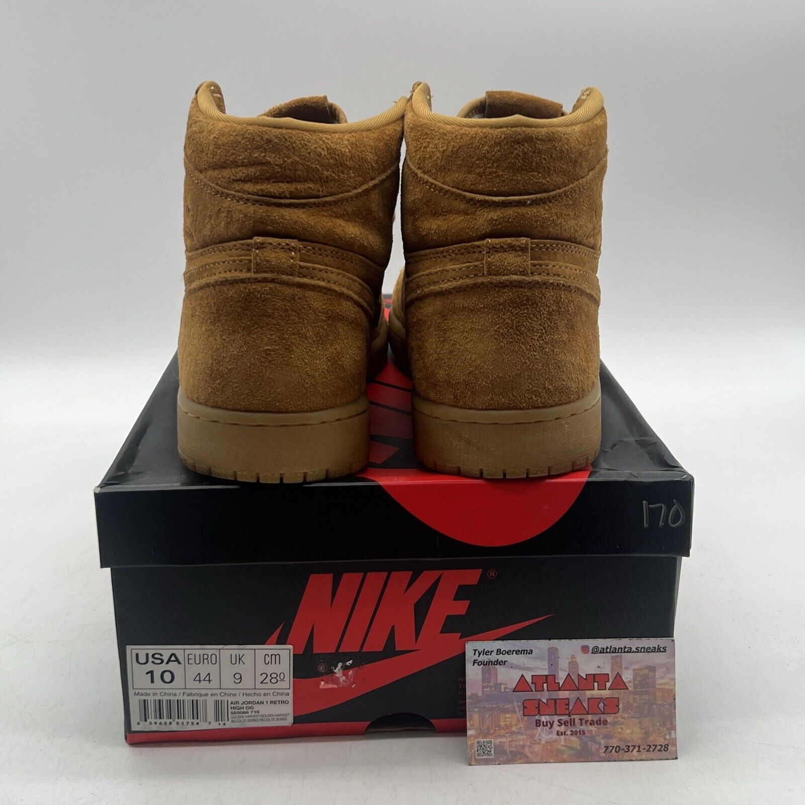 Size 10 - Air Jordan 1 Retro OG High Wheat Suede (555088-710)