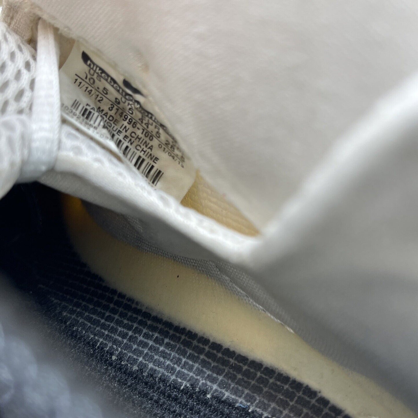 Size 10.5 - Nike Air Foamposite One White-Out Grey Black Leather (314996-100)