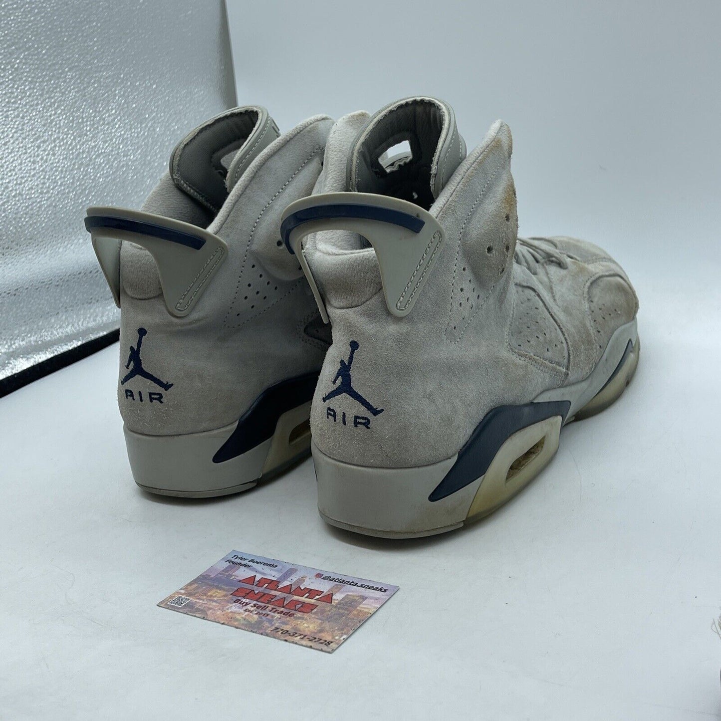 Size 13 - Jordan 6 Retro Mid Georgetown Grey Suede Blue Leather (CT8529-012)