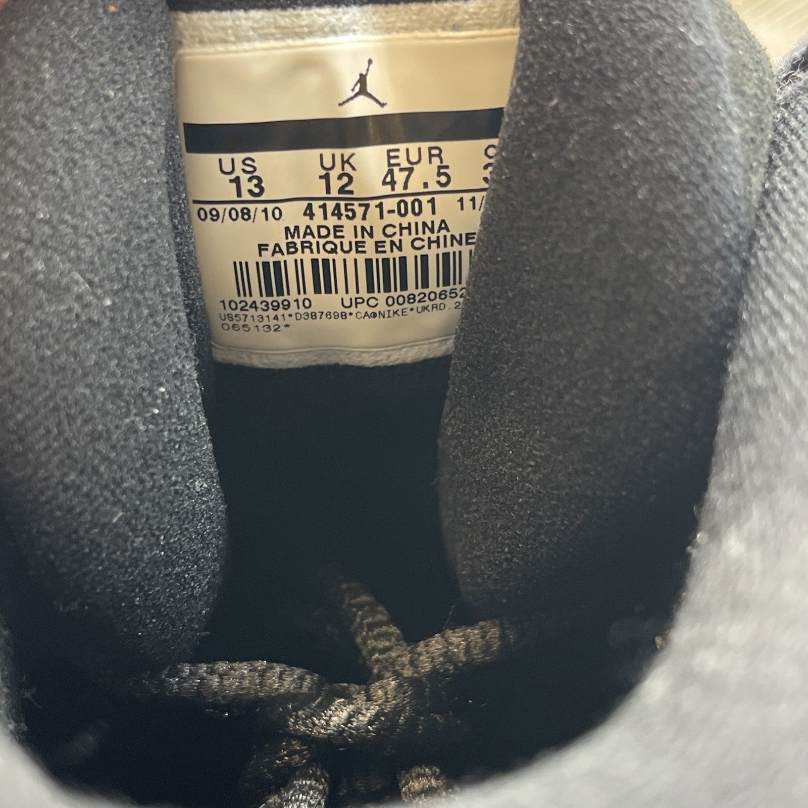 Size 13 - Air Jordan 13 Retro 2011 Playoff Black Suede Leather (414571-001)