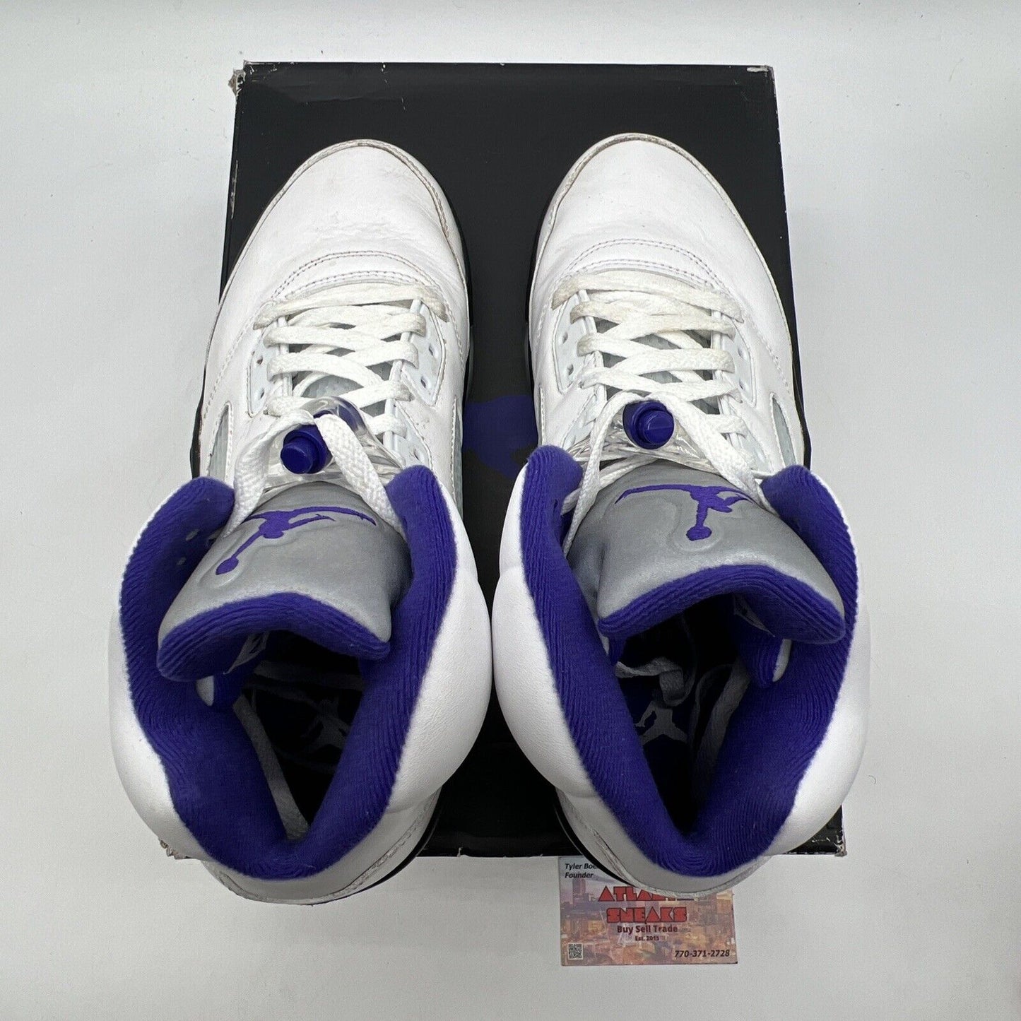 Size 9.5 - Jordan 5 Concord 2022 Black White Leather (DD0587-141)