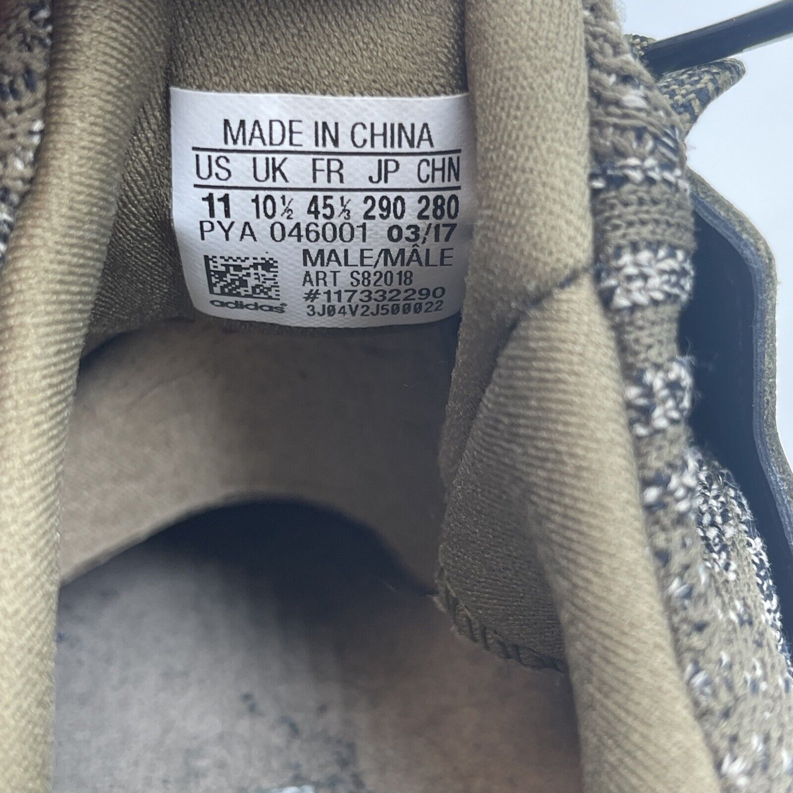 Size 11 - adidas UltraBoost 3.0 Trace Olive White (S82018)
