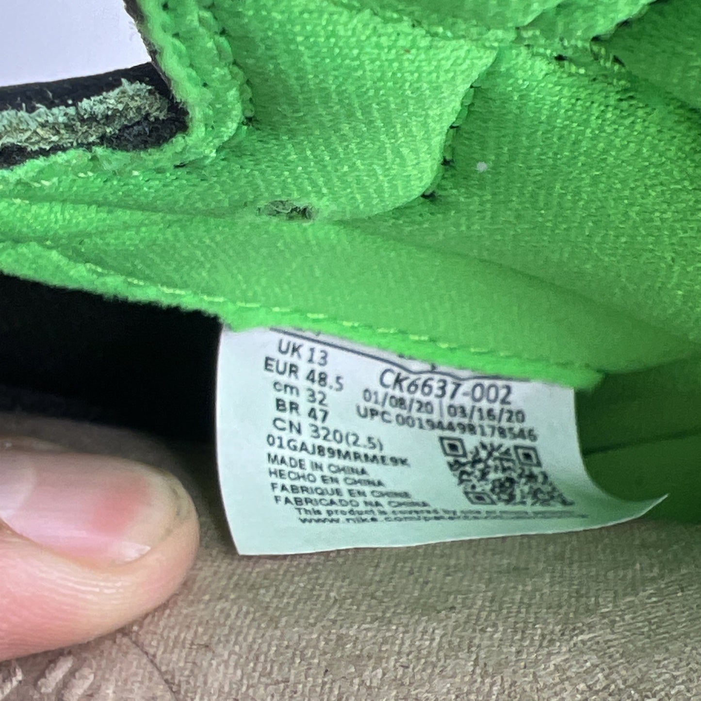 Size 14 - Air Jordan 1 Zoom High Zen Green (CK6637-002)
