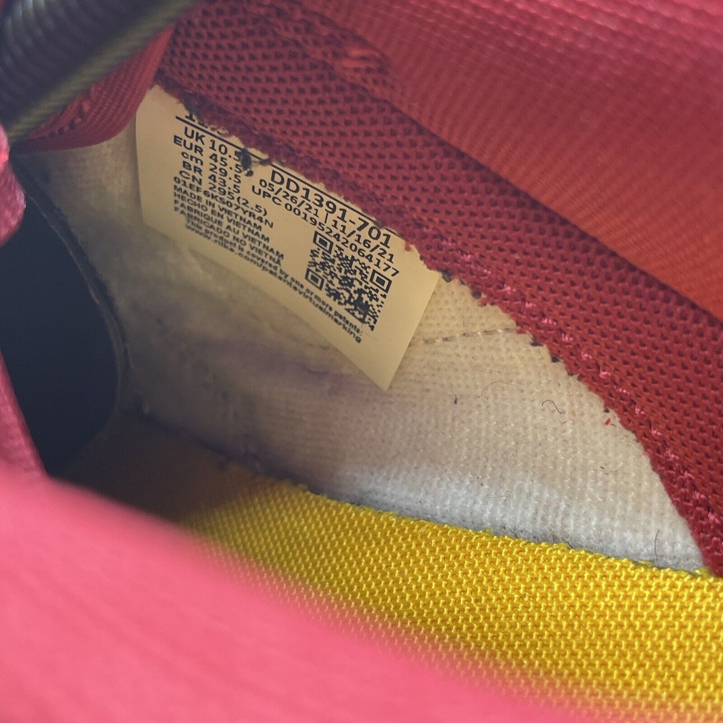 Size 11.5 - Nike Dunk Low USC Red Yellow White Leather (DD1391-701)