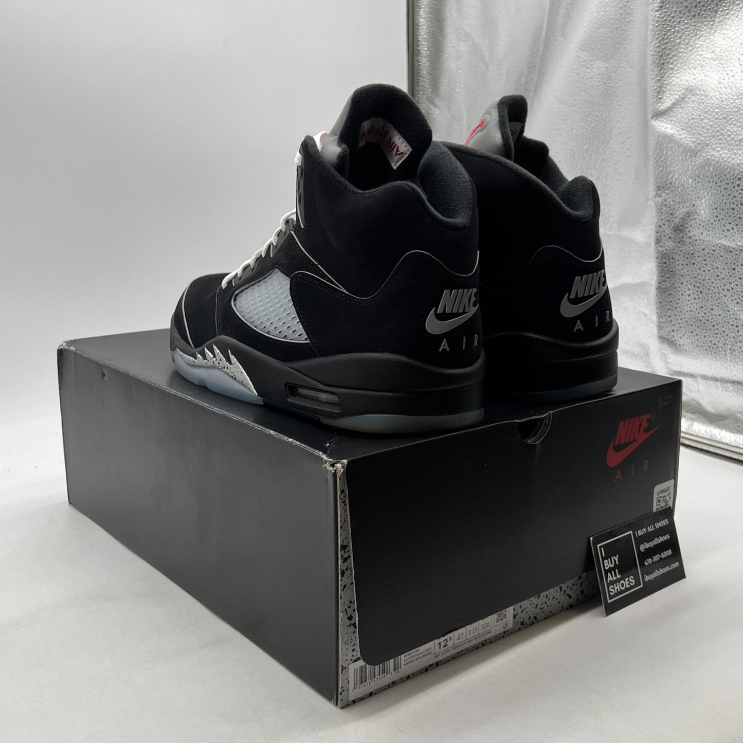 Size 12.5 - Air Jordan 5 Retro OG Black Metallic Reimagined (HF3975-001)