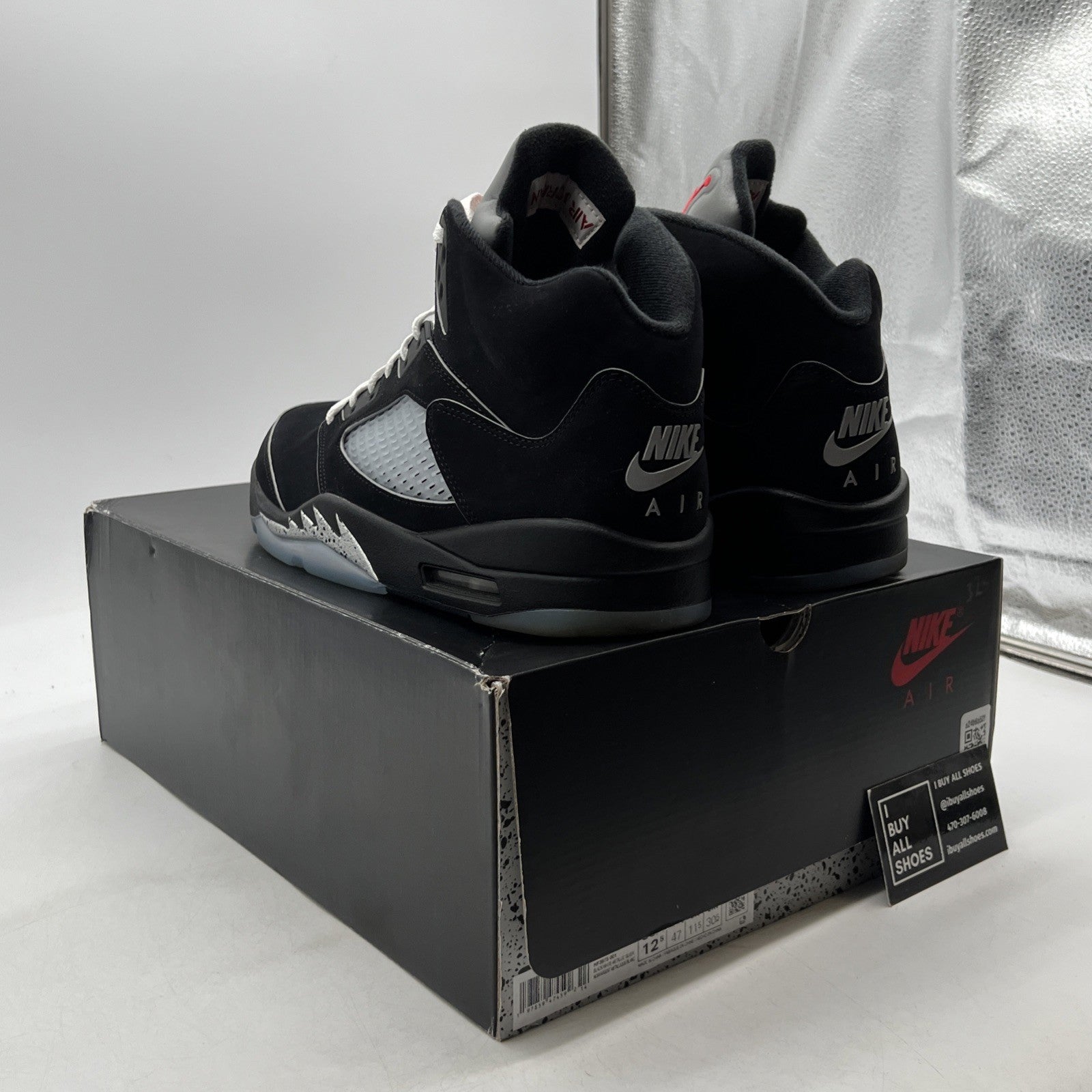 Size 12.5 - Air Jordan 5 Retro OG Black Metallic Reimagined (HF3975-001)
