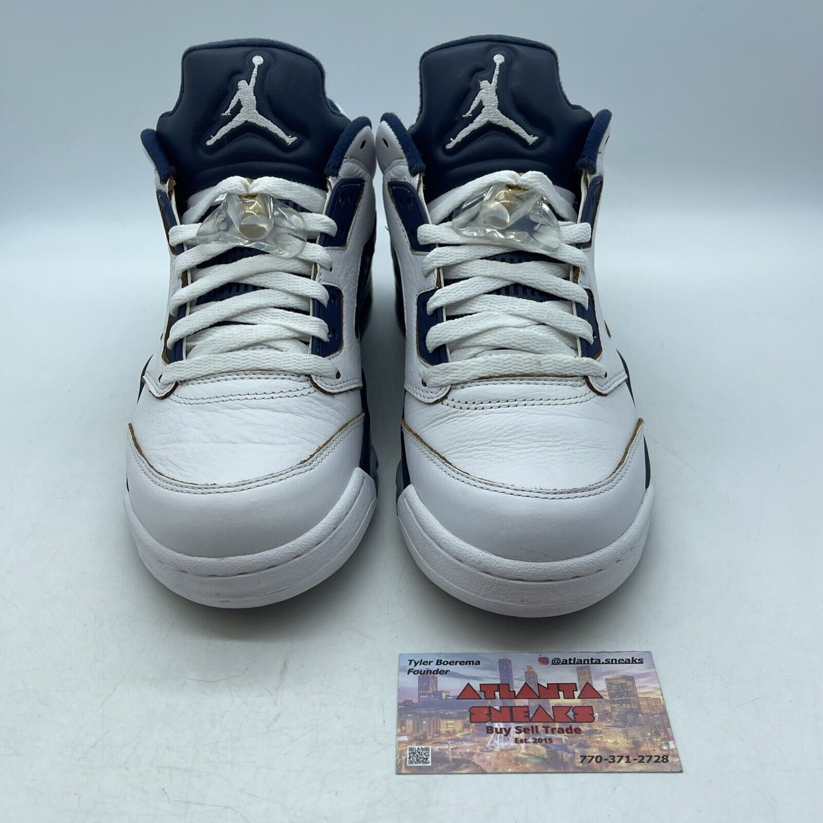 Size 8.5 - Air Jordan 5 Retro Low Dunk From Above Blue White Gold (819171-135)