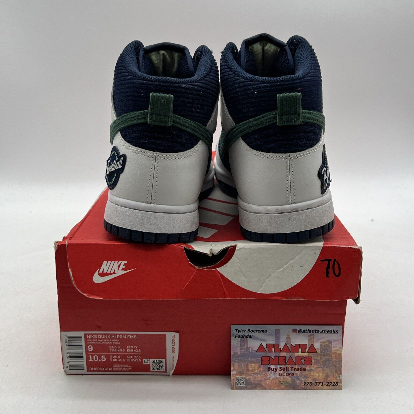 Size 9 - Nike Dunk High Sports Specialties Navy White (DH0953-400)