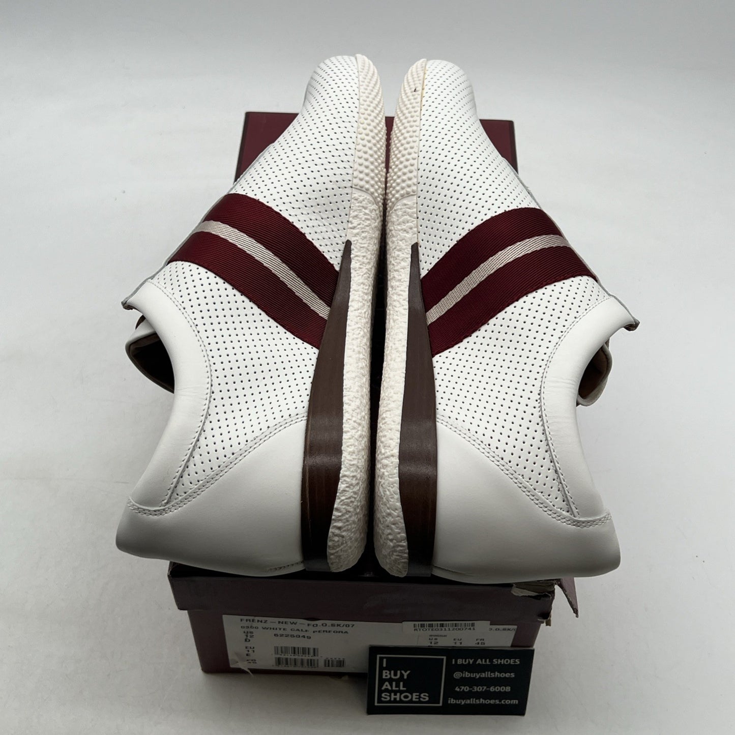 Size 12 - Bally Frenz Men's (6230488) White Leather Sneakers
