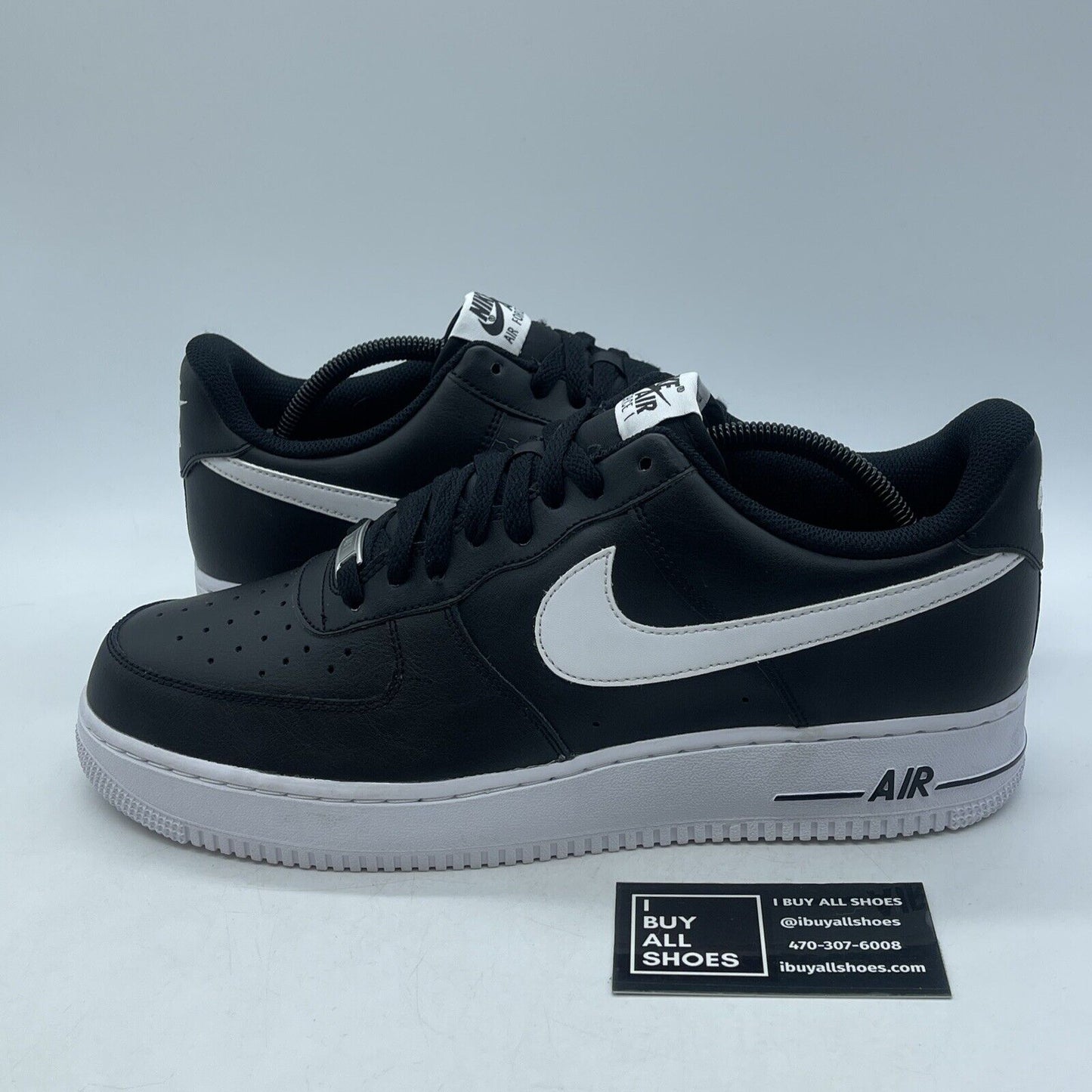 Size 11.5 - Nike Air Force 1 '07 AN20 Black White Suede Leather (CJ0952-001)