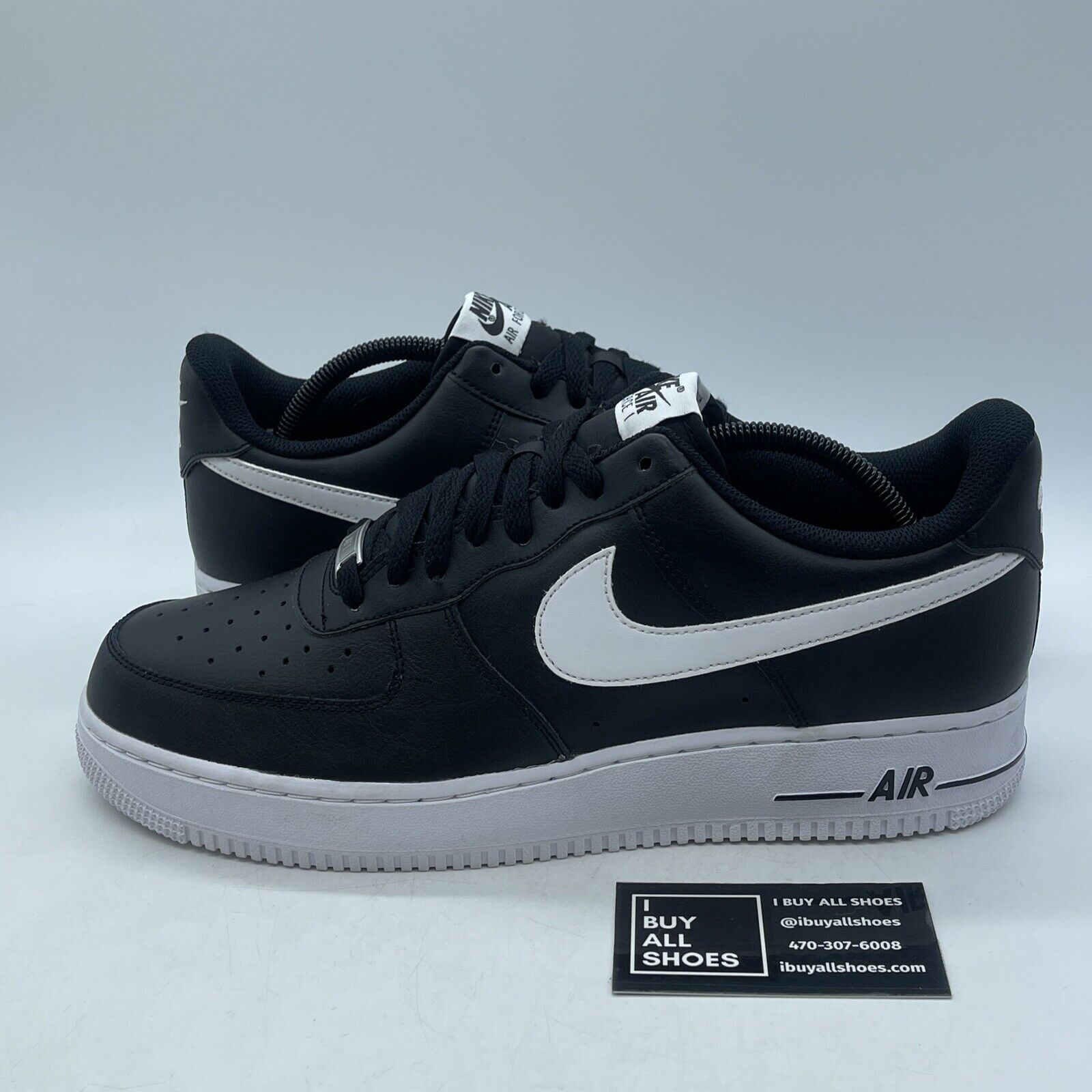 Size 11.5 - Nike Air Force 1 '07 AN20 Black White Suede Leather (CJ0952-001)