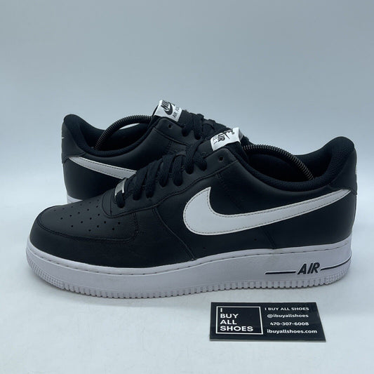 Size 11.5 - Nike Air Force 1 '07 AN20 Black White Suede Leather (CJ0952-001)