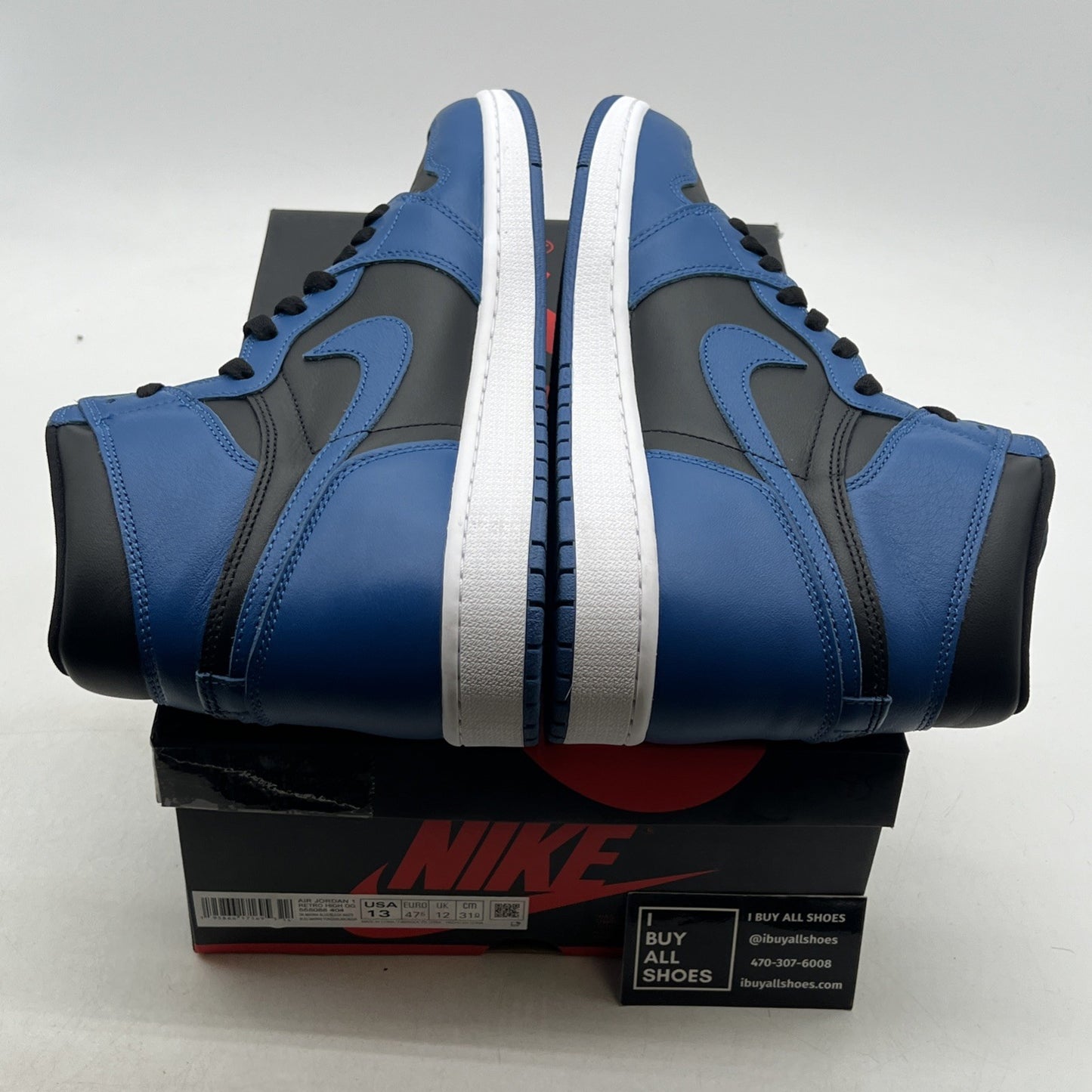 Size 13 - Air Jordan 1 Retro OG High Dark Marina Blue (555088-404)
