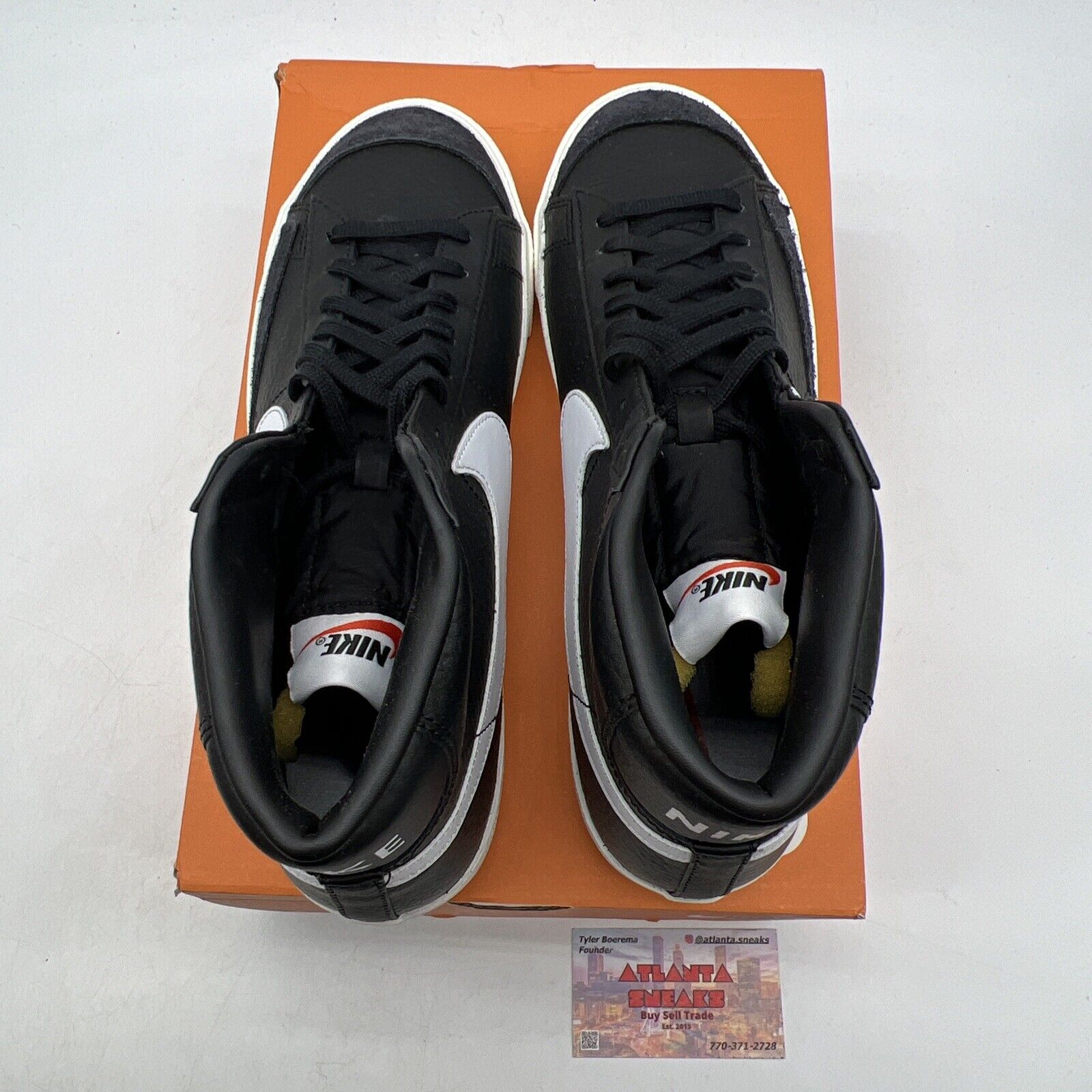 Size 11 - Nike Blazer '77 Vintage Mid Black Sail Leather (BQ6806-002)