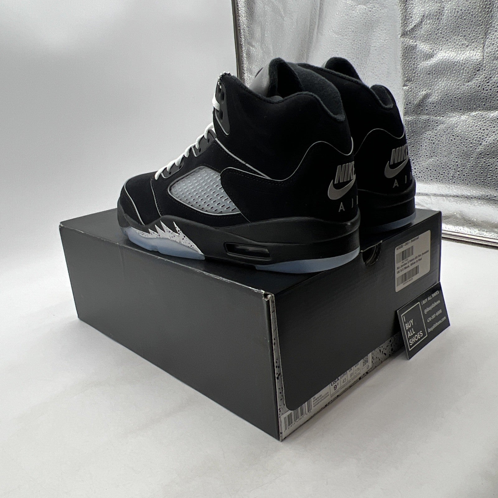 Size 9.5 - Air Jordan 5 Retro OG Black Metallic Reimagined (HF3975-001)