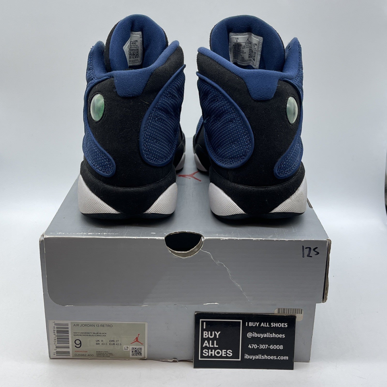 Size 9 - Jordan 13 Navy 2022 Black Suede Leather (DJ5982-400)