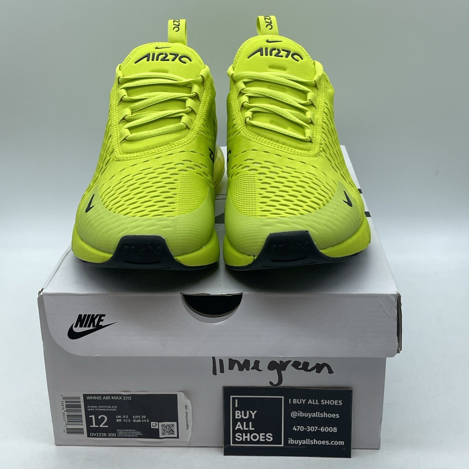 Size 12W - Nike Air Max 270 Tennis Ball (DV2226-300)